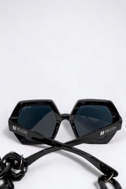 GlamorGon Oversized Shades Black With Black Lens