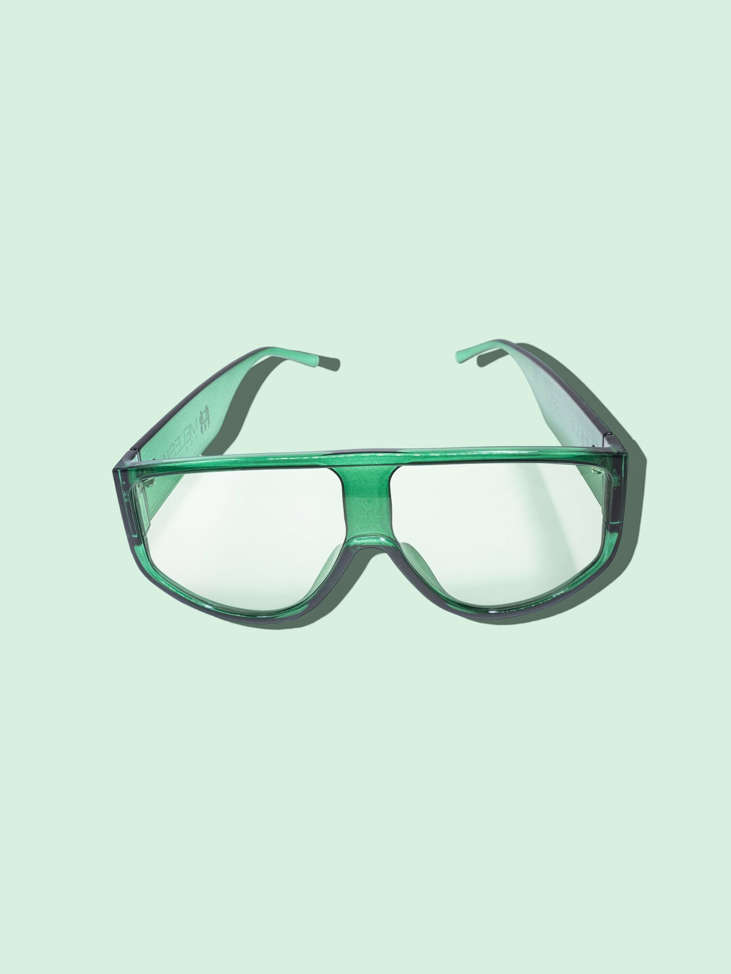 Green Retro Oversized Sunglasses