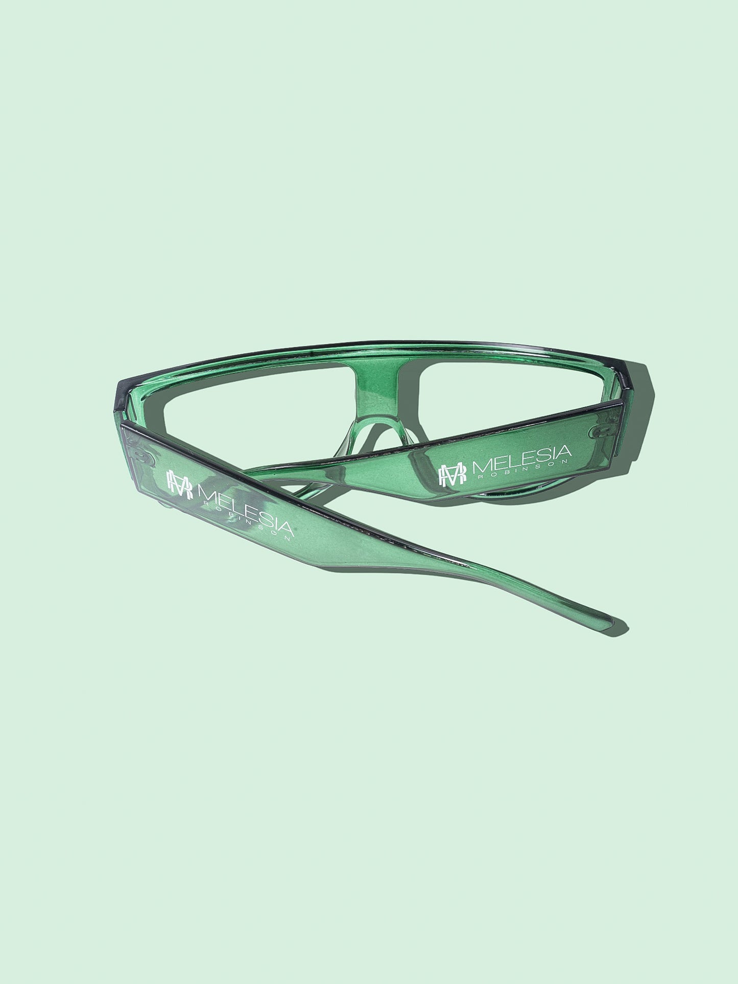 Green Retro Oversized Sunglasses