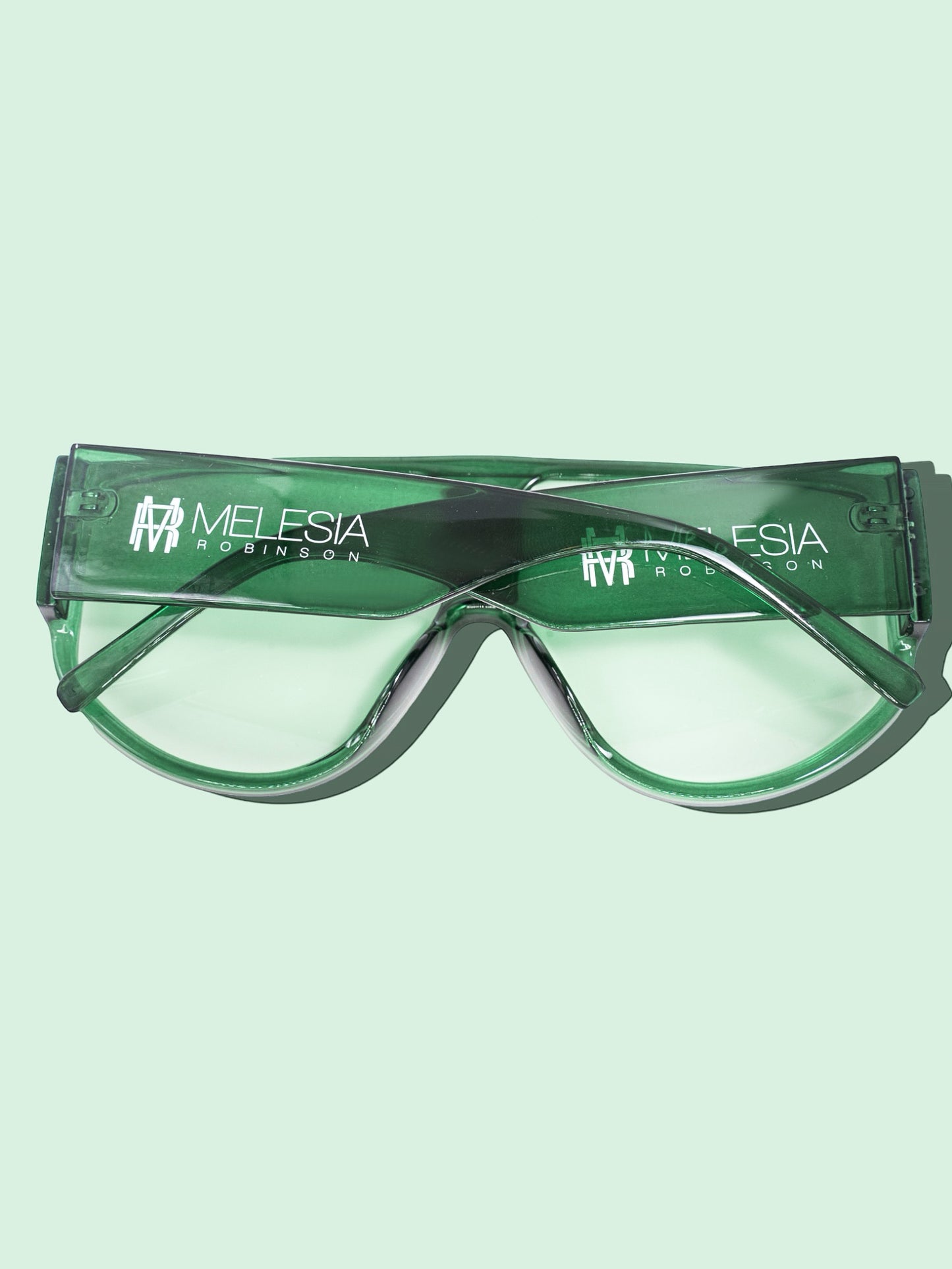 Green Retro Oversized Sunglasses