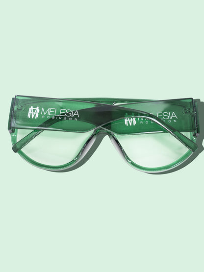 Green Retro Oversized  Sunglasses
